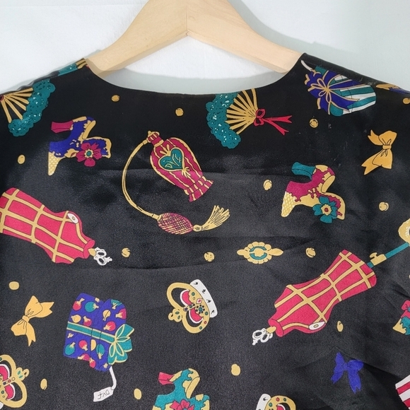 VTG Diane Von Furstenberg Men's Holiday Christmas Print Vest Sz M - Picture 7 of 12